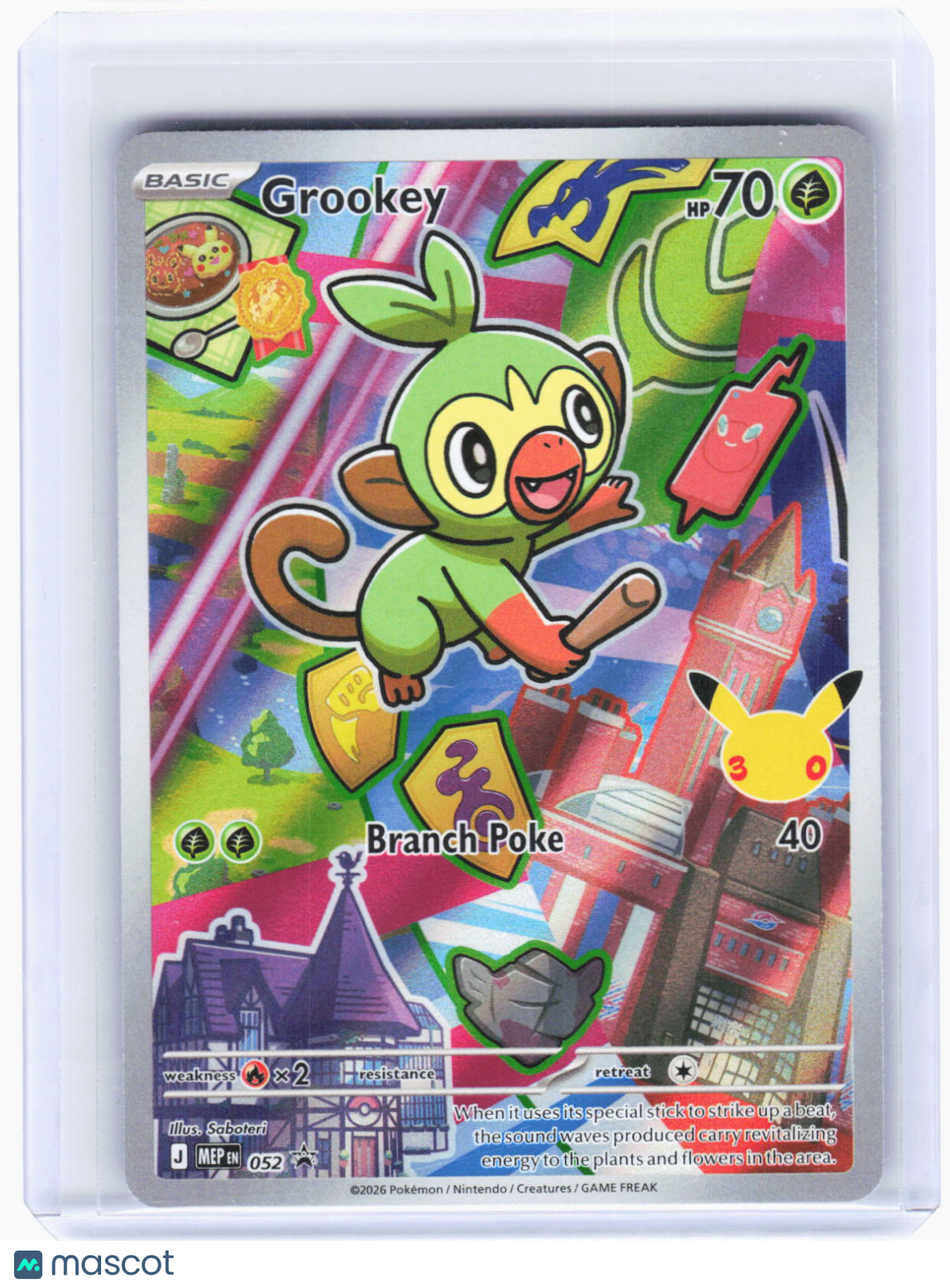 2025 Pokemon—Grookey #052 Mega Evolution Promo Cards—Black Star Promo Foil