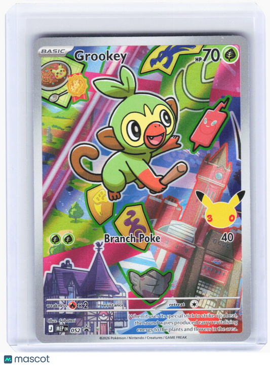 2025 Pokemon—Grookey #052 Mega Evolution Promo Cards—Black Star Promo Foil