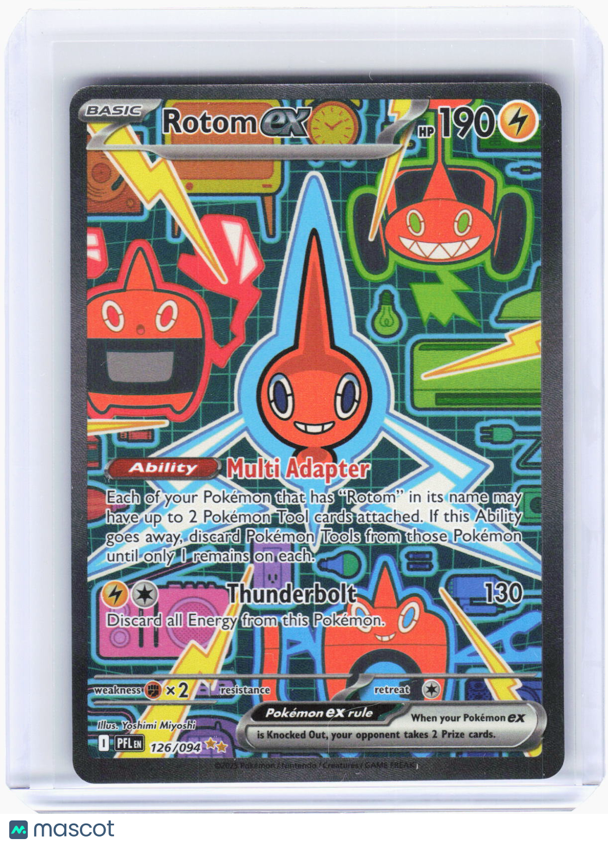 2024 Pokemon—Rotom ex #126/94 Phantasmal Flames—Special Illustration Rare Holo