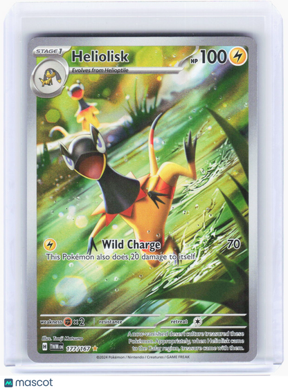 Pokemon—Heliolisk #177/167 2024 Twilight Masquerade—Secret Rare Holo