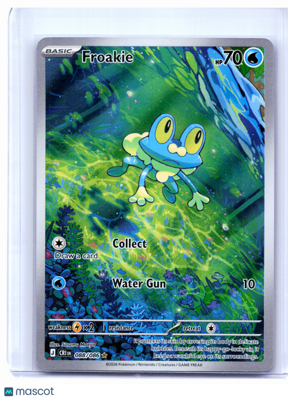 2026 Pokemon—Froakie #088/086 Chaos Rising—Illustration Rare Holo