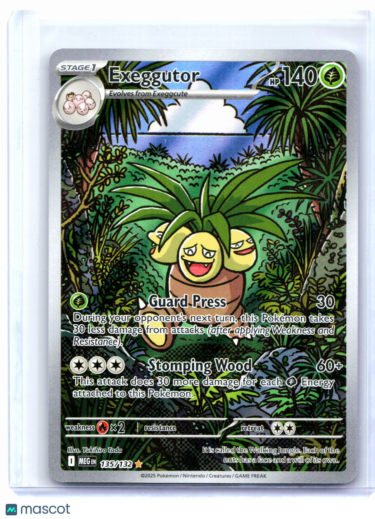 2025 Pokemon—Exeggutor #135/132 Mega Evolution Base Set—Illustration Rare Holo