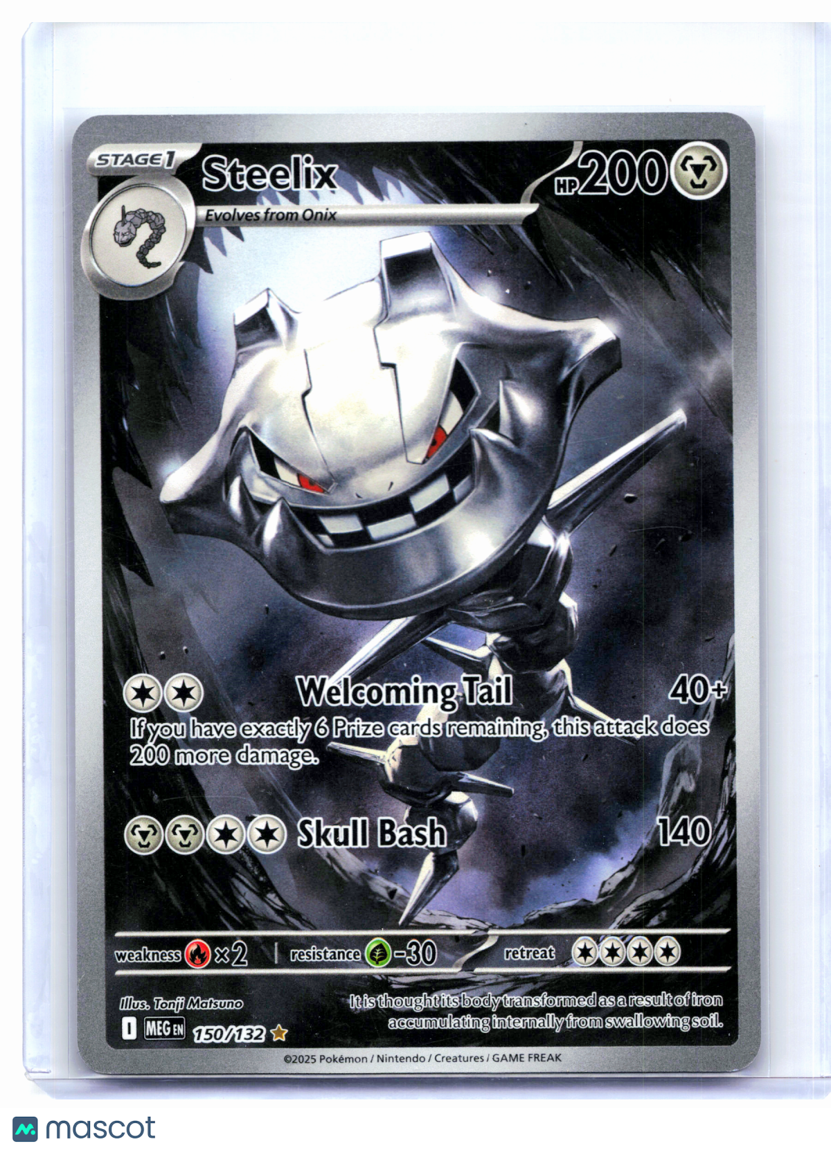 2025 Pokemon—Steelix #150/132 Mega Evolution Base Set—Illustration Rare Holo