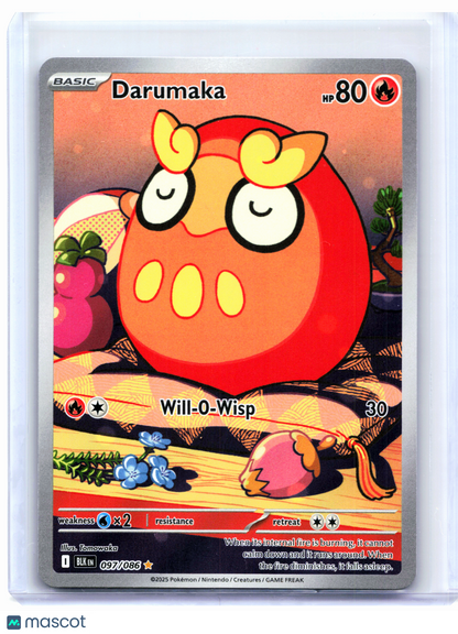 2025 Pokemon—Darumaka #097/086 Black Bolt—Illustration Rare Holo