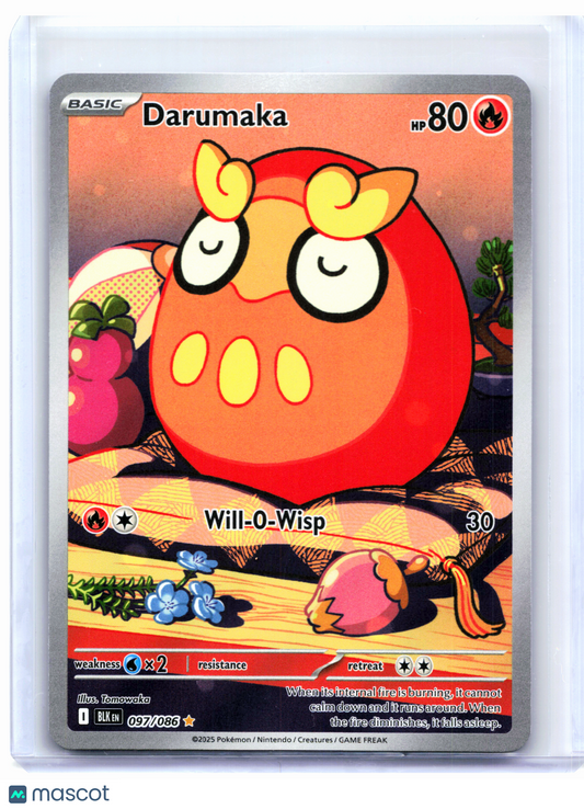 2025 Pokemon—Darumaka #097/086 Black Bolt—Illustration Rare Holo