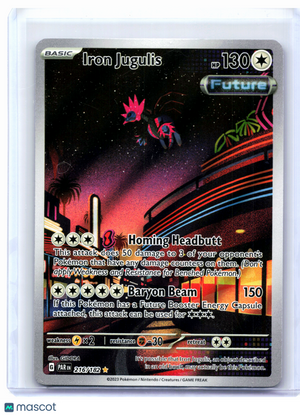 2023 Pokemon—Iron Jugulis #216/182 Paradox Rift—Illustration Rare Holo