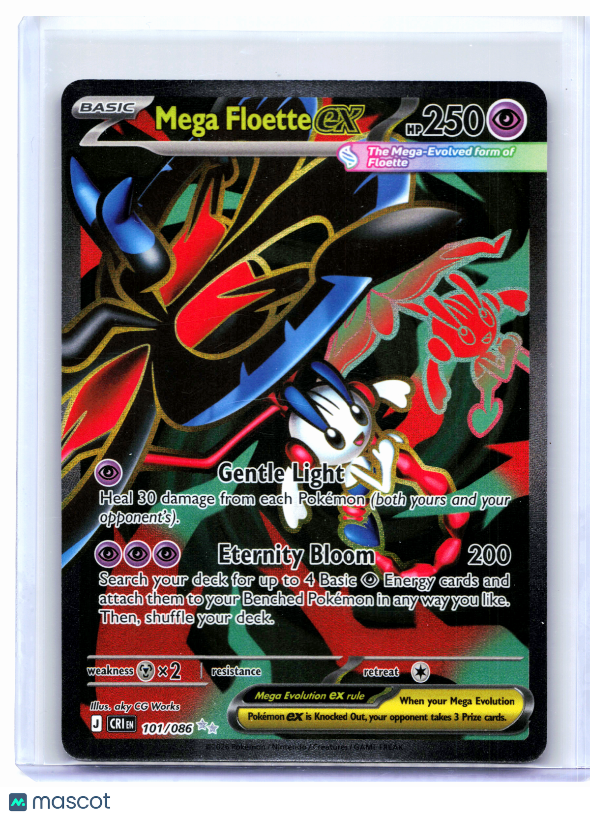 2026 Pokemon—Mega Floette ex #101/086 Chaos Rising—Ultra Rare Holo
