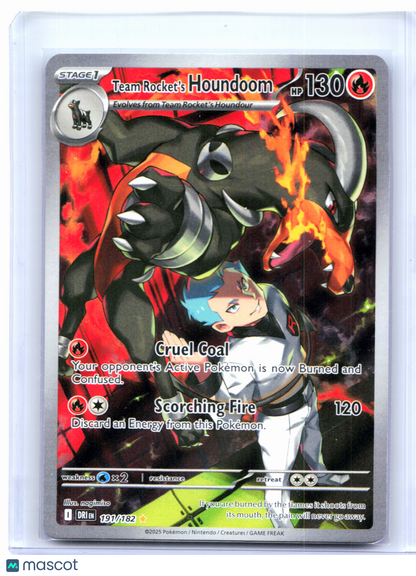 2025 Pokemon—Team Rocket's Houndoom #191 Destined Rivals—Illustration Rare [LP]