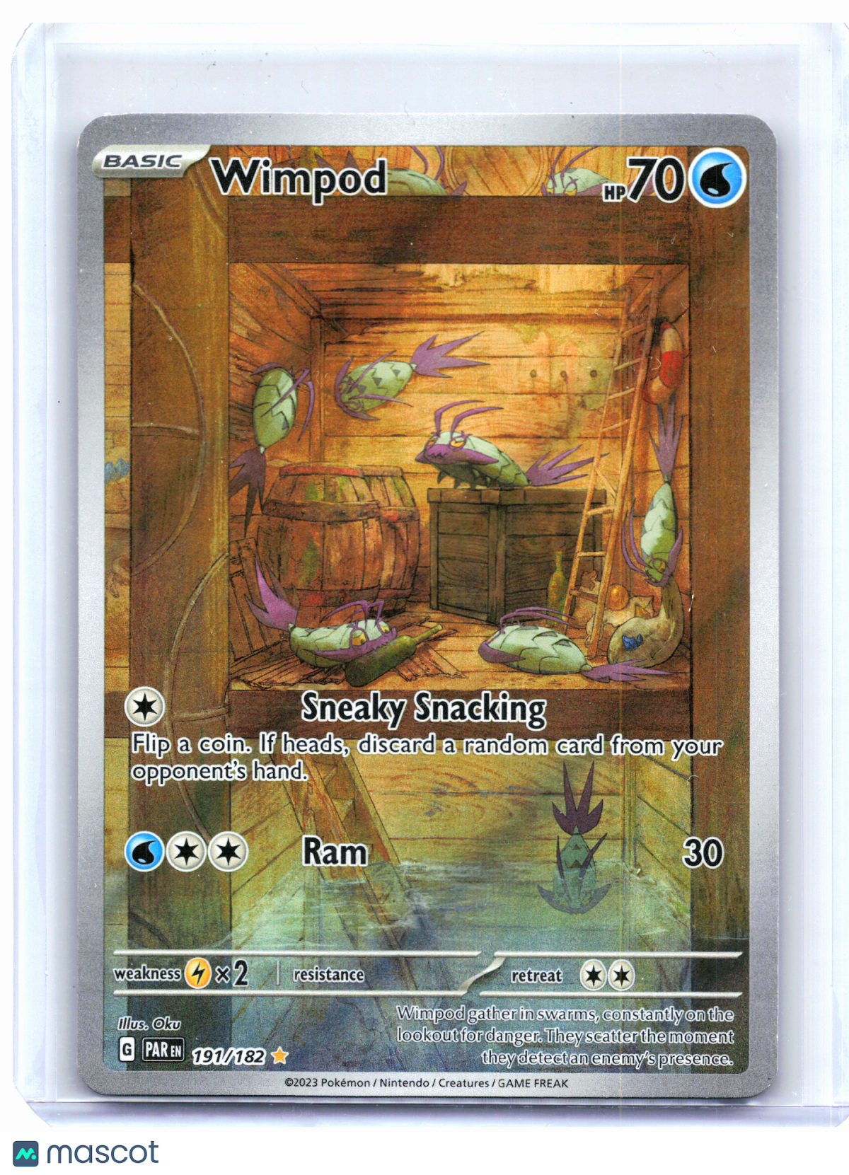 2023 Pokemon—Wimpod #191/182 Paradox Rift—Illustration Rare Holo [LP]