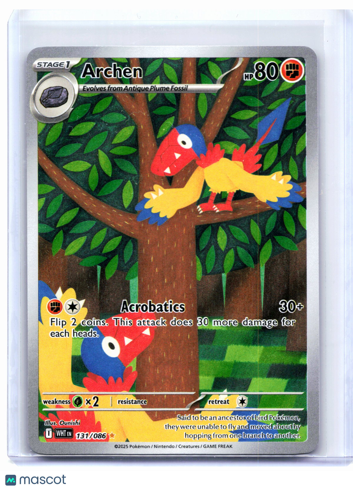 2025 Pokemon—Archen #131/086 White Flare—Illustration Rare Holo [Lightly Played]