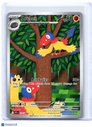 2025 Pokemon—Archen #131/086 White Flare—Illustration Rare Holo [Lightly Played]