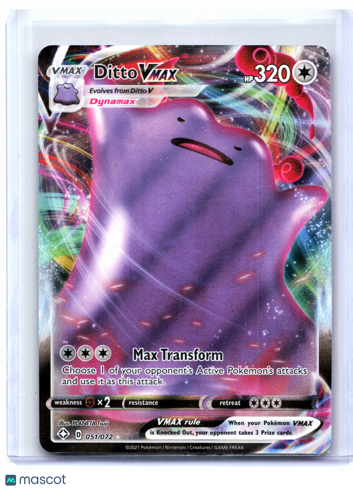 2021 Pokemon—Ditto VMAX #051/072 Shining Fates—Ultra Rare Holo [Lightly Played]
