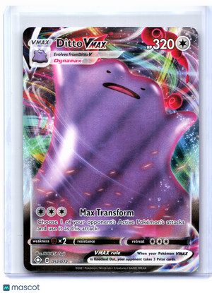 2021 Pokemon—Ditto VMAX #051/072 Shining Fates—Ultra Rare Holo [Lightly Played]