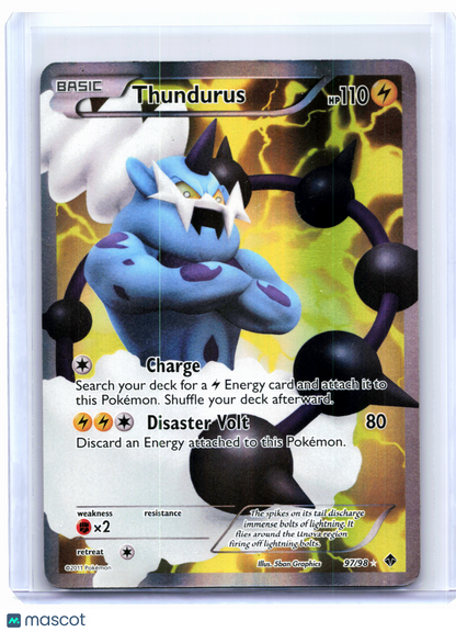 2011 Pokemon—Thundurus (Full Art) #97/98 Emerging Powers—Ultra Rare Holo [HP]