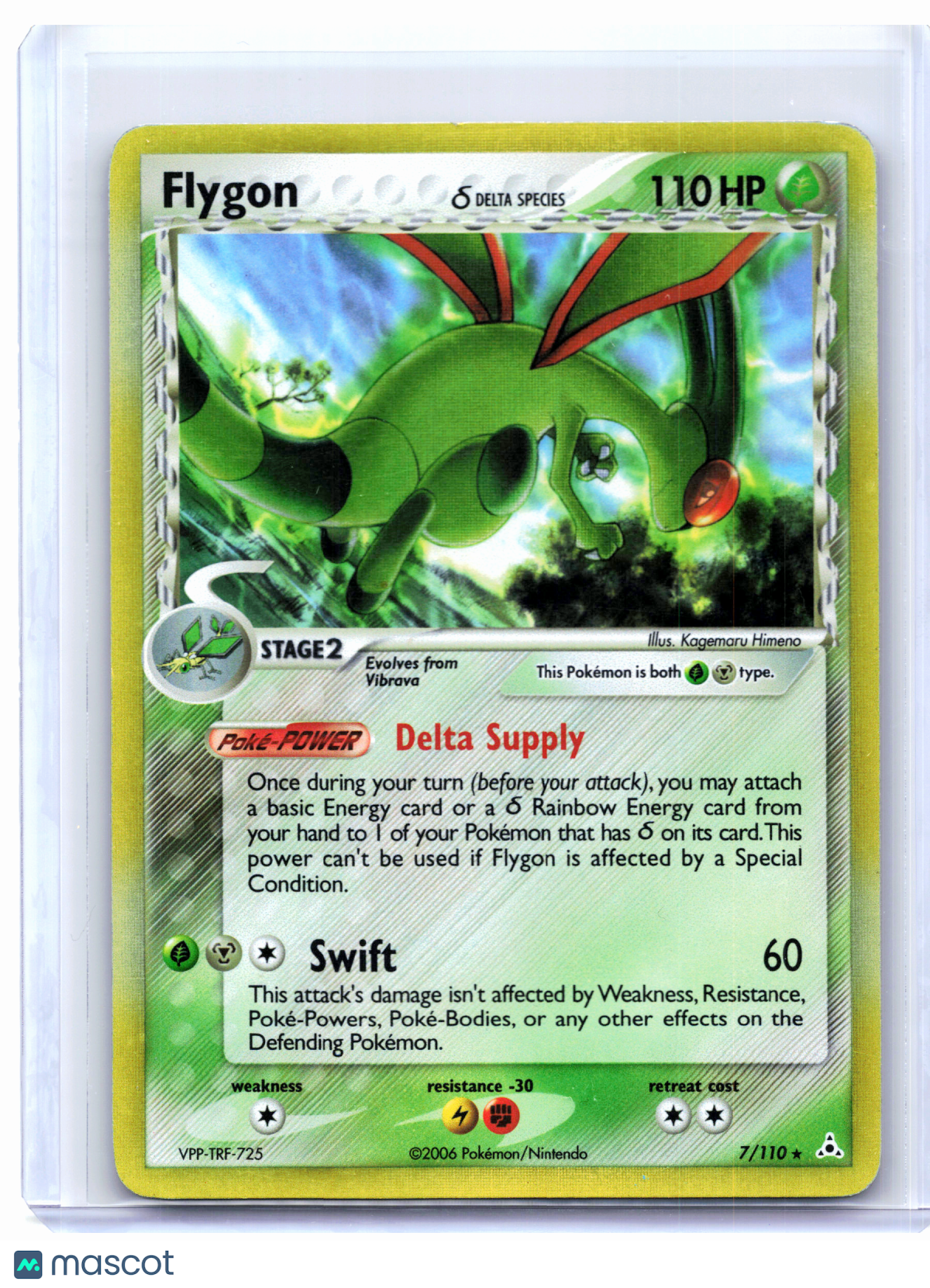 2008 Pokemon—Flygon (Delta Species) #7/110 EX Holon Phantoms—Holo Rare [HP]