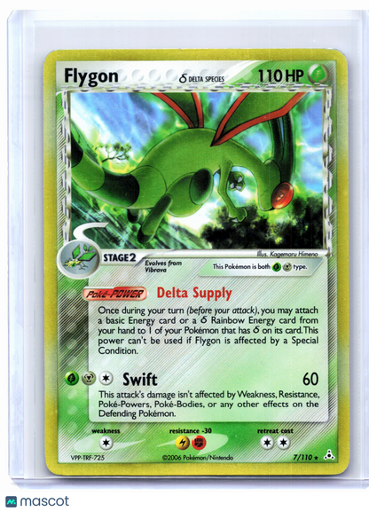 2008 Pokemon—Flygon (Delta Species) #7/110 EX Holon Phantoms—Holo Rare [HP]