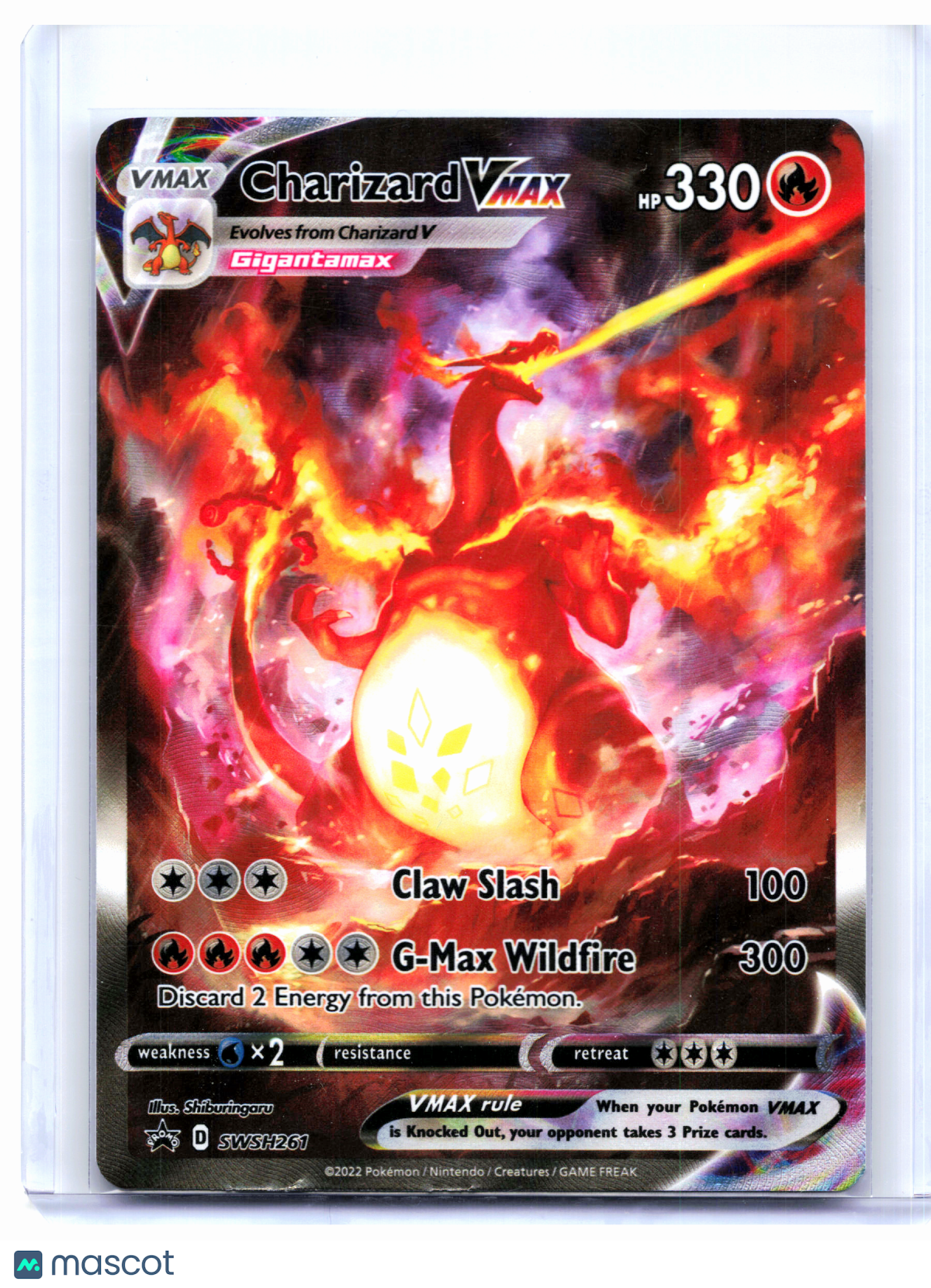 2022 Pokemon—Charizard VMAX #SWSH261 Sword & Shield Promo—Black Star Promo [DMG]