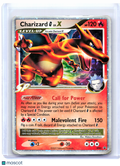 2009 Pokemon—Charizard G LV.X #DP45 Diamond and Pearl Promos—Promo Holo [DMG]