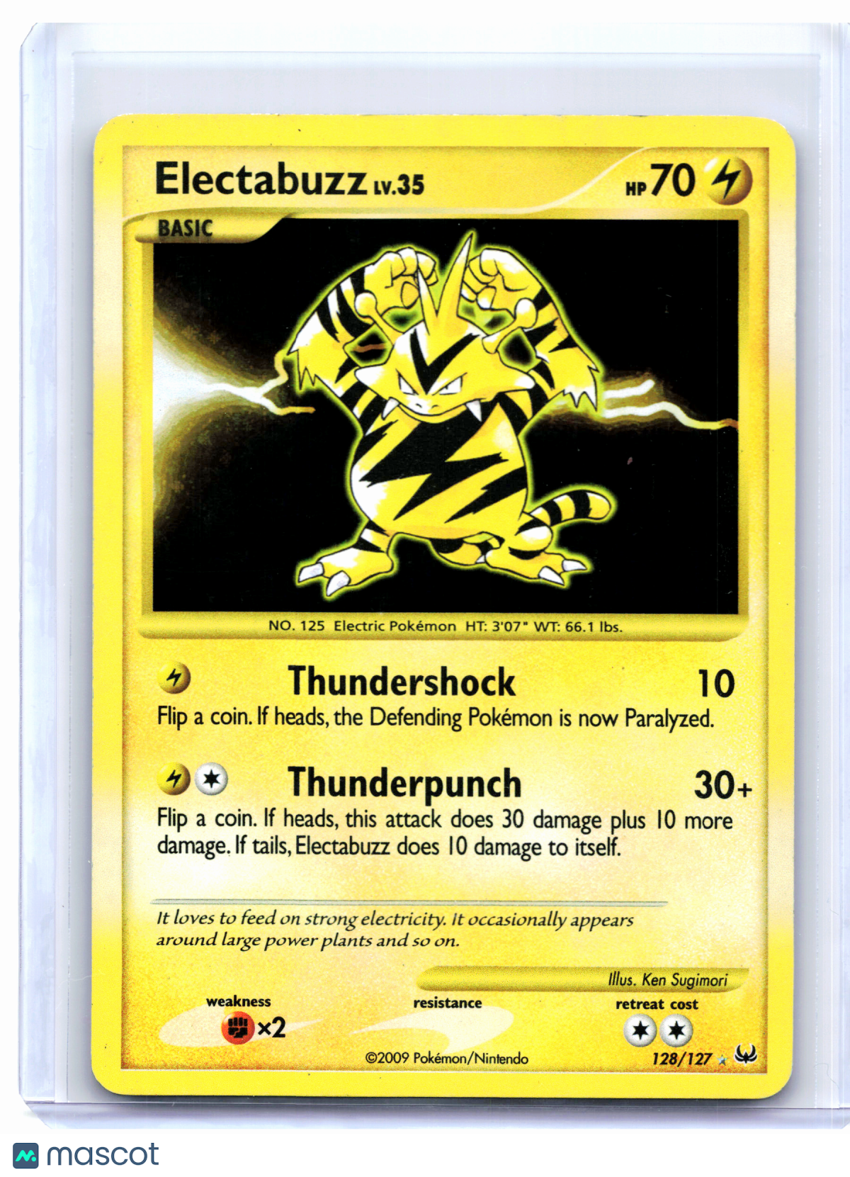 2009 Pokemon—Electabuzz #128/127 Platinum—Secret Rare Holo [Damaged]