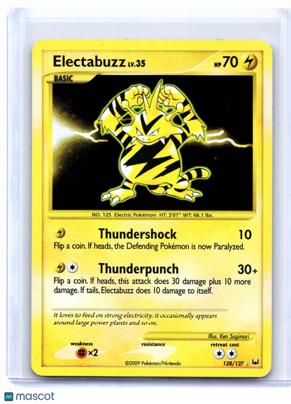 2009 Pokemon—Electabuzz #128/127 Platinum—Secret Rare Holo [Damaged]