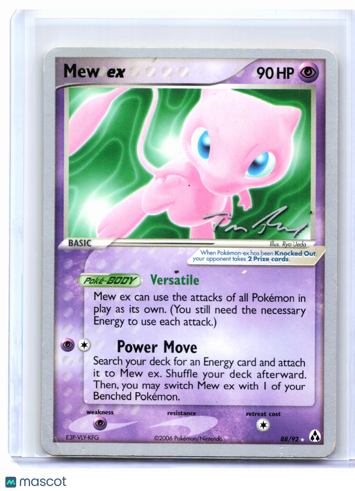 2007 Pokemon—Mew ex #88/92 World Championship Decks—Rare Nonholo [Damaged]