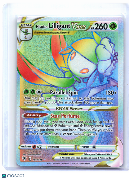 2022 Pokemon—Hisuian Lilligant VSTAR #190 Astral Radiance—Secret Rare Rainbow