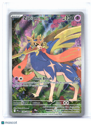 2025 Pokemon—Zacian #100/094 Phantasmal Flames—Illustration Rare Holo