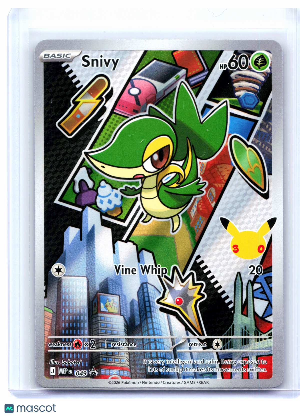 2026 Pokemon—Snivy #049 Mega Evolution Promo—Black Star Promo Holo