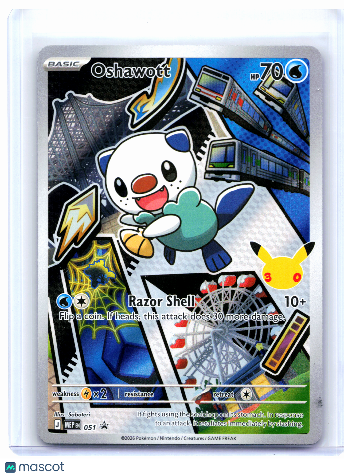 2026 Pokemon—Oshawott #051 Mega Evolution Promo—Illustration Rare Holo