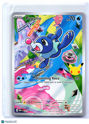 2026 Pokemon—Popplio #045 Mega Evolution Promo—Black Star Promo Holo