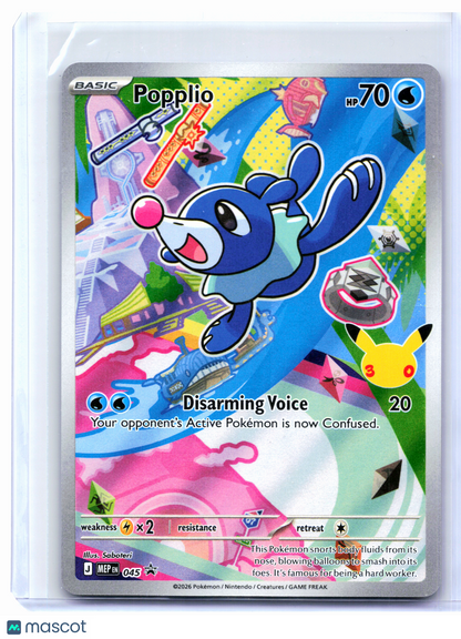2026 Pokemon—Popplio #045 Mega Evolution Promo—Black Star Promo Holo