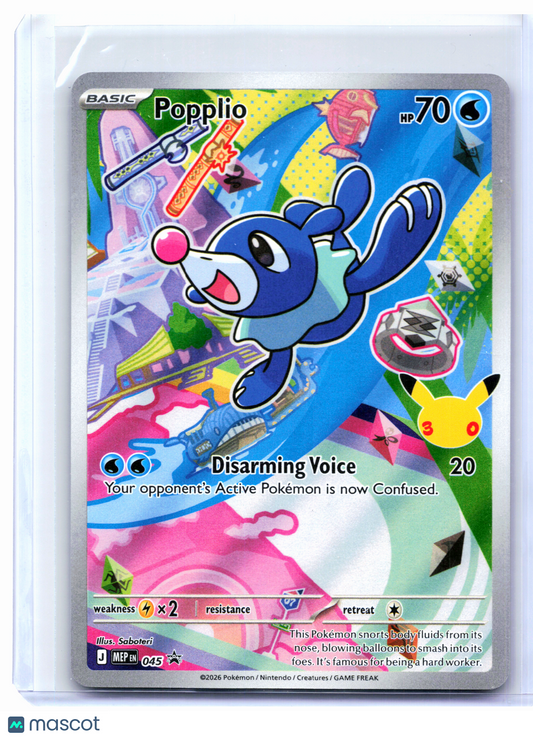 2026 Pokemon—Popplio #045 Mega Evolution Promo—Black Star Promo Holo