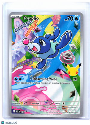 2026 Pokemon—Popplio #045 Mega Evolution Promo—Black Star Promo Holo