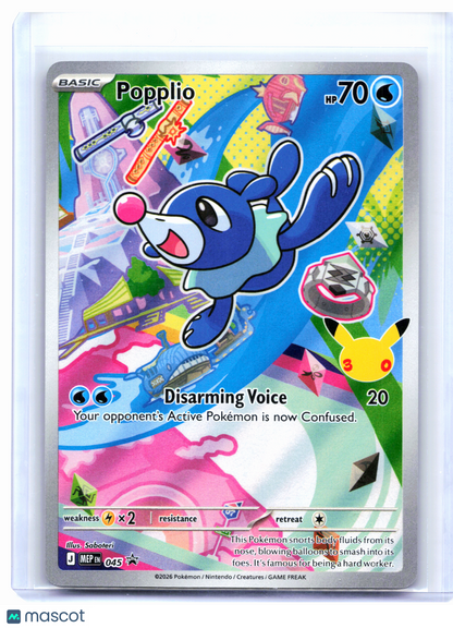 2026 Pokemon—Popplio #045 Mega Evolution Promo—Black Star Promo Holo