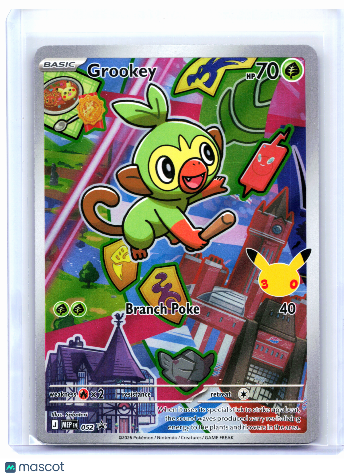 2026 Pokemon—Grookey #052 Mega Evolution Promo—Black Star Promo Holo