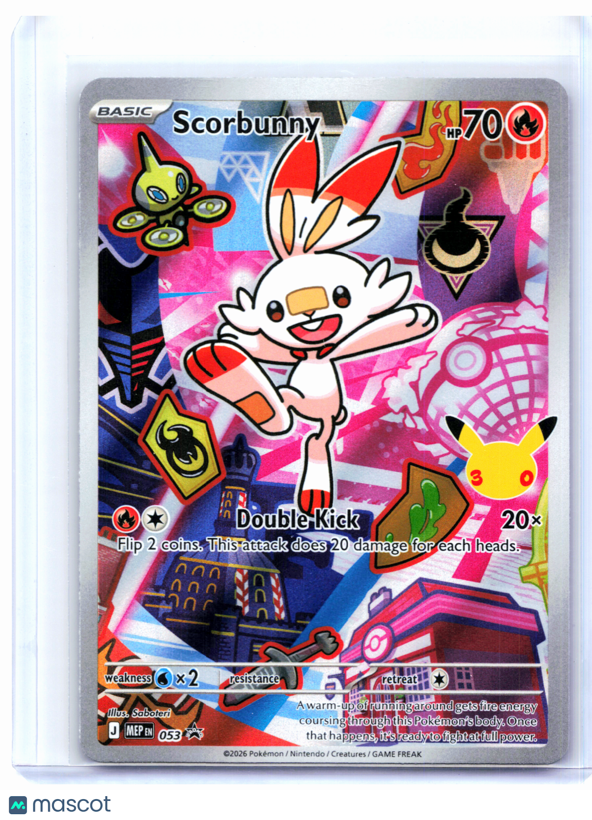 2026 Pokemon—Scorbunny #053 Mega Evolution Promo—Black Star Promo Holo