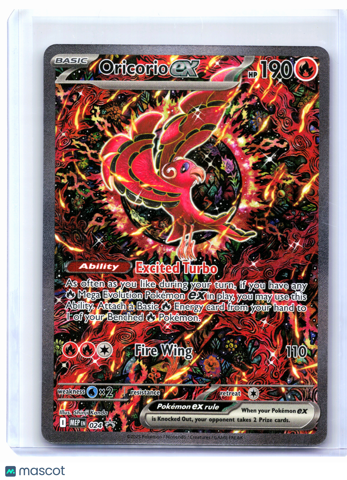 2025 Pokemon—Oricorio ex #024 Mega Evolution Promo—Black Star Promo Holo
