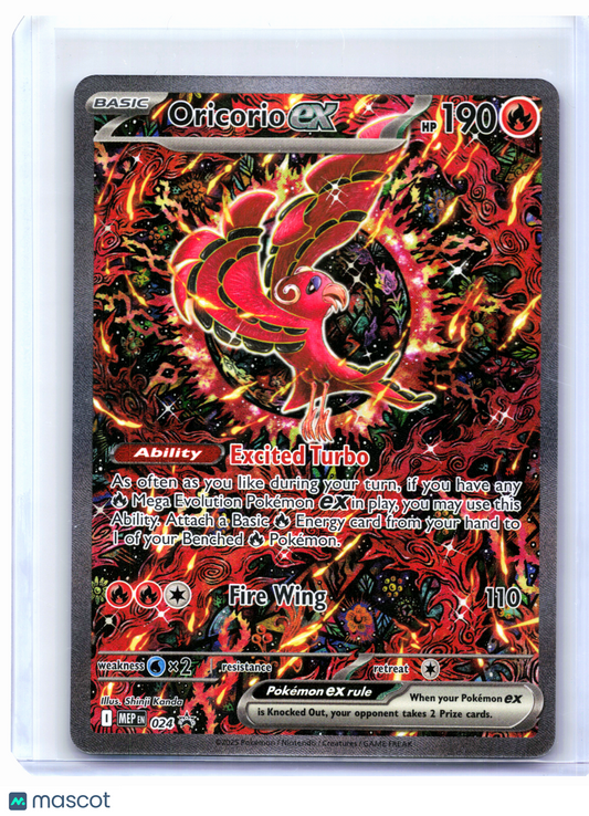 2025 Pokemon—Oricorio ex #024 Mega Evolution Promo—Black Star Promo Holo