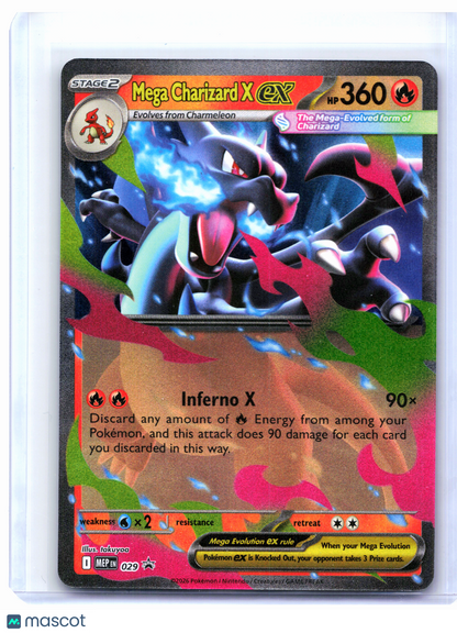 2026 Pokemon—Mega Charizard X ex #029 Mega Evolution Promo—Black Star Promo Holo