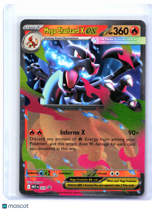 2026 Pokemon—Mega Charizard X ex #029 Mega Evolution Promo—Black Star Promo Holo