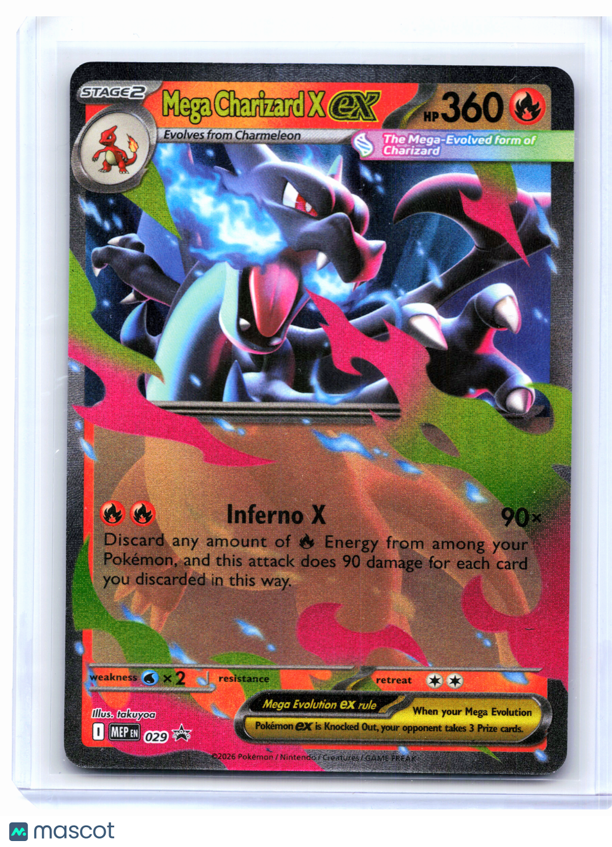 2026 Pokemon—Mega Charizard X ex #029 Mega Evolution Promo—Black Star Promo Holo