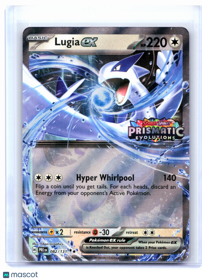 2025 Pokemon—Lugia ex (Prismatic Evolution Stamped) #082 MCAP—Double Rare Holo