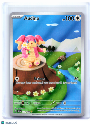 2025 Pokemon—Audino #151/086 Black Bolt—Illustration Rare Holo [Lightly Played]