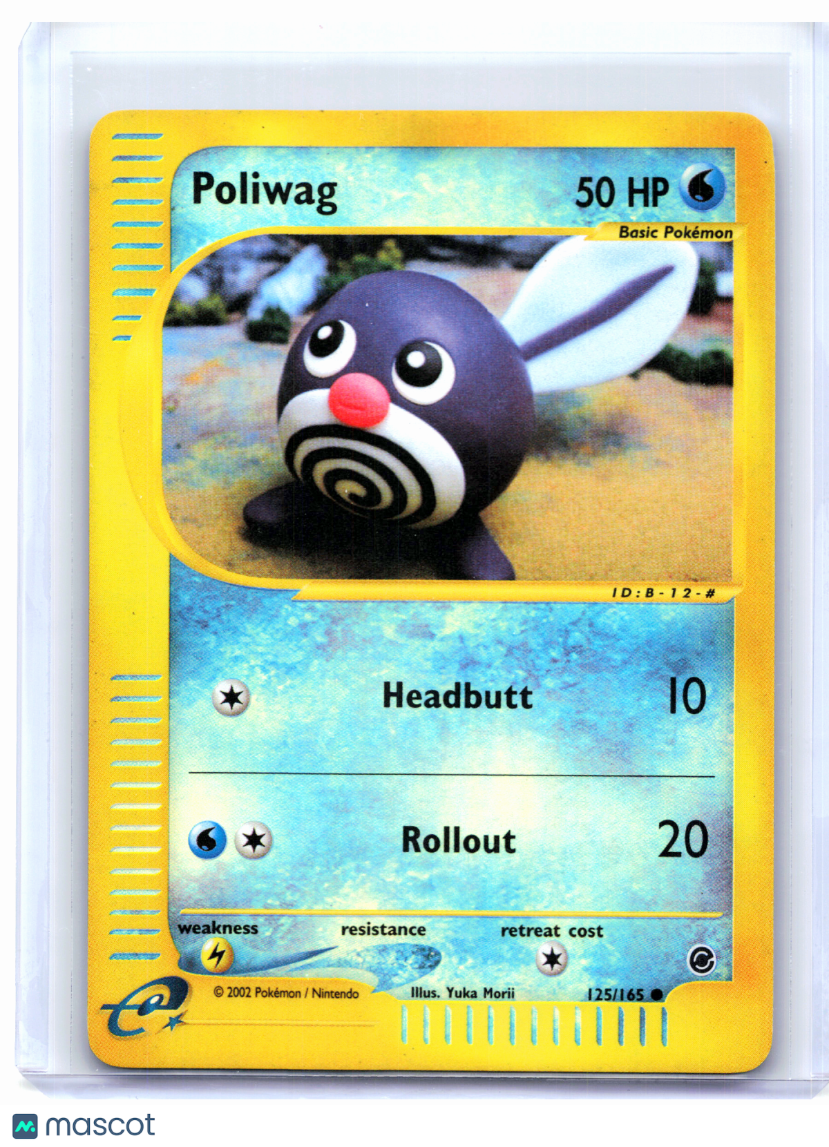 2002 Pokemon—Poliwag #125/165 Expedition Base Set—Common Reverse Holo [Damaged]