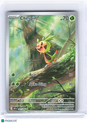 2026 Pokemon—Chespin #87/86 Chaos Rising—Illustration Rare Foil