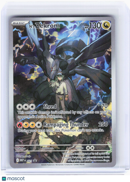 2026 Pokemon—N'S Zekrom #031 Mega Evolution Promo Cards—Black Star Promo Foil