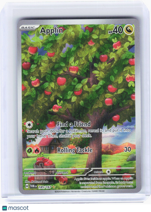 2024 Pokemon—Applin #185/167 Twilight Masquerade—Illustration Rare Foil