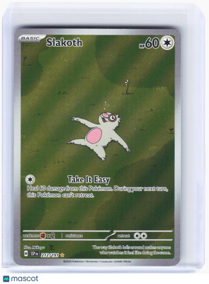 2024 Pokemon—Slakoth #212/191 Surging Sparks—Illustration Rare Foil