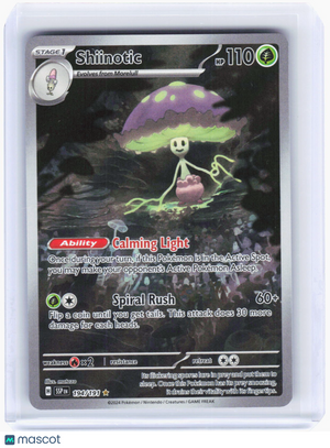 2024 Pokemon—Shiinotic #194/191 Surging Sparks—Illustration Rare Foil