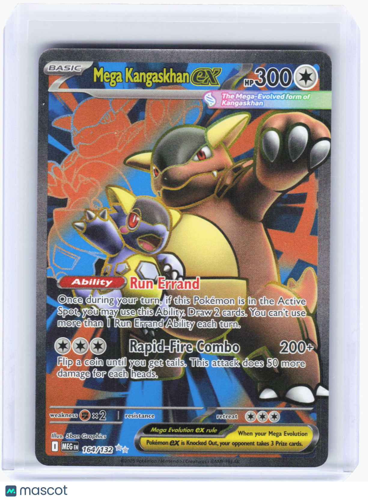 2025 Pokemon—Mega Kangaskhan ex #164/132 Mega Evolution—Ultra Rare Foil